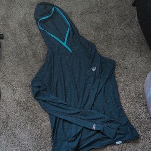 Women's Teal Hooded Top